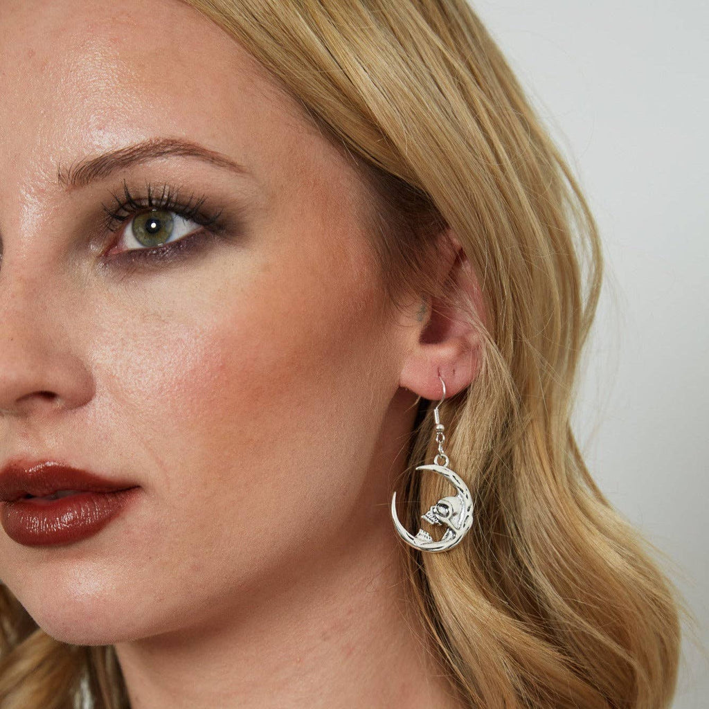 Moon Skull Earrings